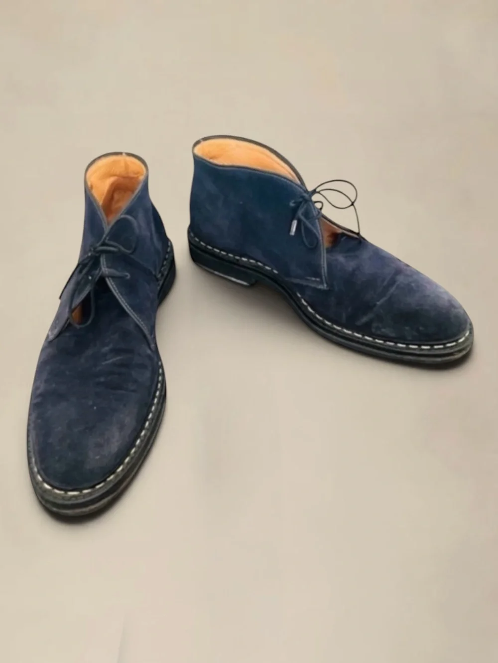 HESCHUNG GENET DESERT BOOT SUEDE BLUE FRANCE